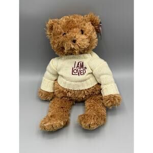 Helzberg Diamonds I Am Loved Brown Teddy Bear In Sweater Plush Stuffed Animal